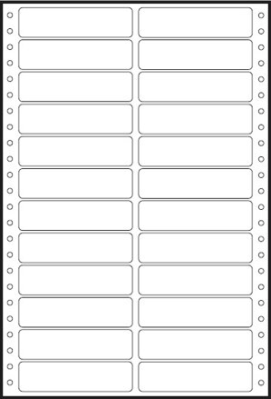 Folded  labels 89x23,4 mm - double row / 500 fold