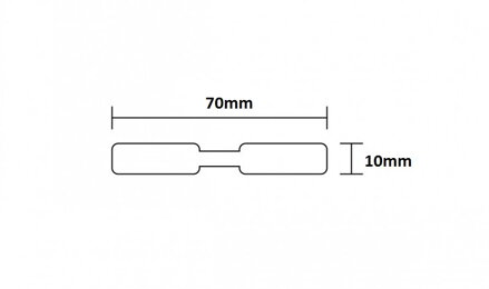 Samolepiace etikety 70x10mm / 3500 et.