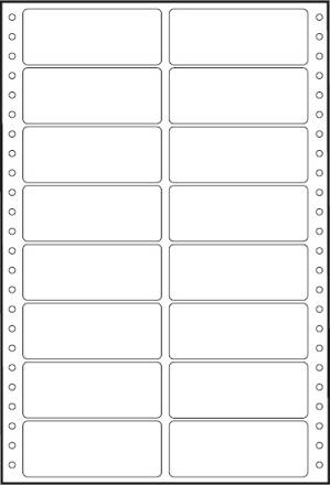 Folded  labels 89x36,1 mm - double row / 500 fold