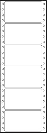 Folded  labels 89x48,8 mm - single row / 25 fold