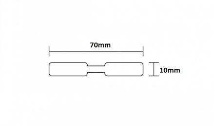 Samolepiace etikety 70x10mm / 3500 et.