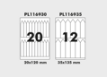 Bílé polyesterové špičky 20x120 mm