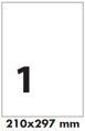 Extra lepivé etikety 210x297 mm / 100 listů  