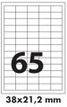 Samolepicí etikety 38x21,2 mm - žluté / 100 listů 