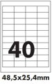 Self adhesive labels 48,5x25,4mm