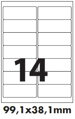 Samolepicí etikety, krycí 99,1x38.1 mm / 20 listů  
