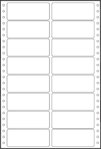 Tabelační etikety 89x36,1 mm - dvouřadé / 25 skladů