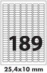 samolepiace etikety polyesterové - transp., mat. 25,4X10 mm