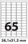 Vysoce kvalitní bílé samolepicí etikety 38,1x21,2 mm