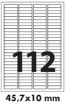 Samolepicí etikety 45,7x10 mm / 100 listů
