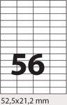 Samolepicí etikety pro rychlý tisk, bílé, 52,5x21,2 mm / 250 listů  