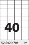 Samolepicí etikety pro rychlý tisk, bílé, 52,5x29,7 mm / 250 listů  