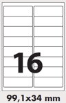 Samolepicí etikety 99,1x34 mm / 100 listů  