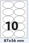 Samolepicí designové etikety (karton), 87x56 mm