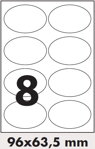 Vysoce kvalitní bílé samolepicí etikety 96x63,5 mm
