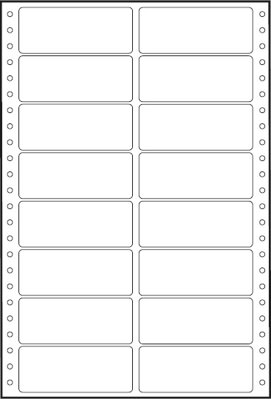 Tabelační etikety 89x36,1 mm - dvouřadé / 25 skladů