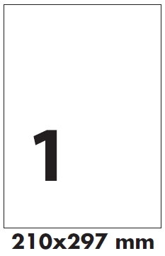 Samolepicí designové etikety (karton), 210x297 mm