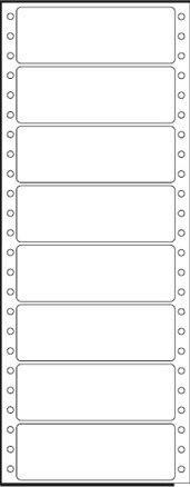 Folded  labels 100x36,1 mm - single row / 25 fold