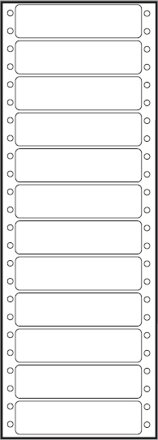 Folded  labels 89x23,4mm - single row / 25 fold