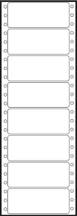 Folded  labels 89x36,1mm - single row / 25 fold