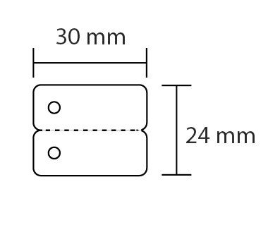 Self adhesive labels 30x24mm / 1300 labels