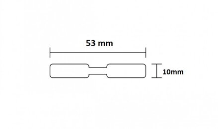 Samolepiace etikety 53x10mm / 3500 et.