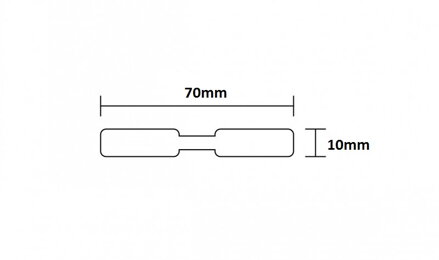 Self adhesive labels 70x10mm / 3500 labels