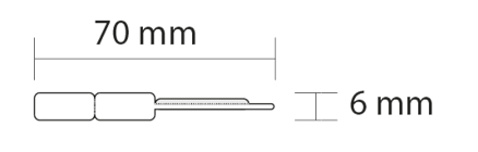 Samolepiace etikety 70x6mm / 1000 et.