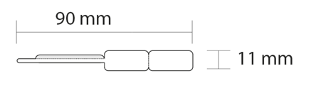 Samolepiace etikety 90x11mm / 1000 et.
