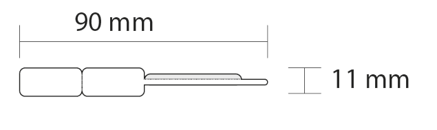 Samolepiace etikety 90x11mm / 1000 et.
