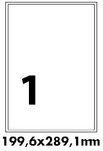 Extra lepivé etikety 199,6x289,1 mm / 100 listů  