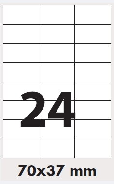 Samolepicí etikety 70x37 mm / 100 listů