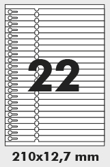 Biele polyesterové značky 210 x 12,7mm Biele polyesterové značky 210 x 12,7mm