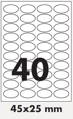 Samolepicí designové etikety (karton), 45x25 mm