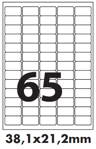 samolepiace etikety - strieborné 38,1X21,2 mm