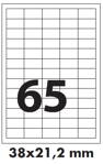 Samolepicí etikety pro rychlý tisk, bílé, 38x21,2 mm / 250 listů  