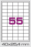 Samolepicí etikety 40x25,4 / 100 listů