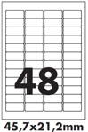 samolepiace etikety polyesterové - strieborné 45,7x21,2 mm