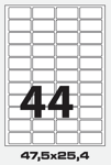 Samolepicí etikety 47,5x25,4 mm / 100 listů  