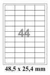 Samolepicí etikety 48,5x25,4 mm / 100 listů  