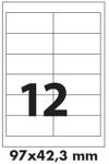 Samolepicí etikety, snímatelné 97x42,3 mm / 20 listů  