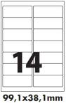 Samolepicí etikety, krycí 99,1x38.1 mm / 20 listů  