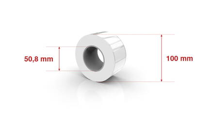 Self adhesive labels 50,8X25,4mm / 1200 labels