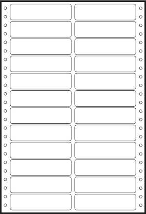 Folded  labels 89x23,4 mm - double row / 25 fold