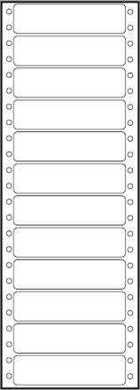 Folded  labels 89x23,4mm - single row / 500 fold