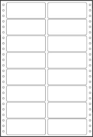 Tabelační etikety 89x36,1 mm - dvouřadé / 25 skladů