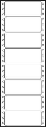 Folded  labels 89x36,1mm - single row / 500 fold