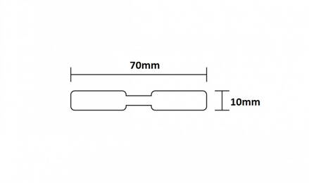 Self adhesive labels 70x10mm / 3500 labels