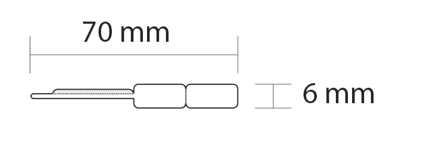 Samolepiace etikety 70x6mm / 1000 et.